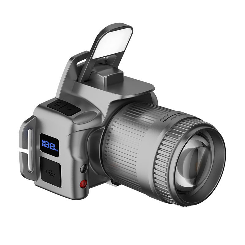 Faros LED de alta potencia para exteriores, luz fuerte de inducción, batería de larga duración recargable, luz de pesca nocturna de pesca de tiro largo