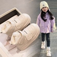 儿童雪地靴女童加绒保暖棉鞋冬季2025新款中大童短靴男童大棉靴子