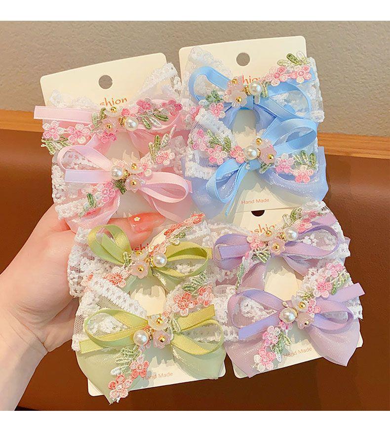 Kid'S Cute Sweet Flower Bow Knot Cloth Hair Clip display picture 2