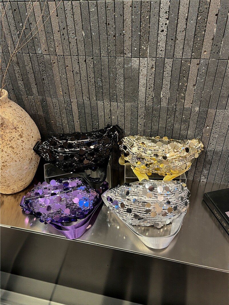 Bolso de venta caliente para mujeres 2026 nuevo bolso de cintura de sequilla de moda para mujeres de un solo hombro bolso de pecho de moda personalidad bolsa