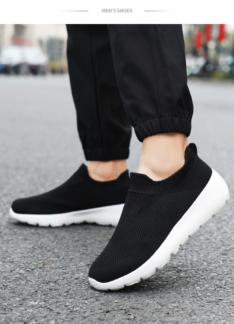 New Large Size 46 Lightweight Couple's Casual Slip-On Lazy One-Piece Mesh Driving Shoes_vogvips.com