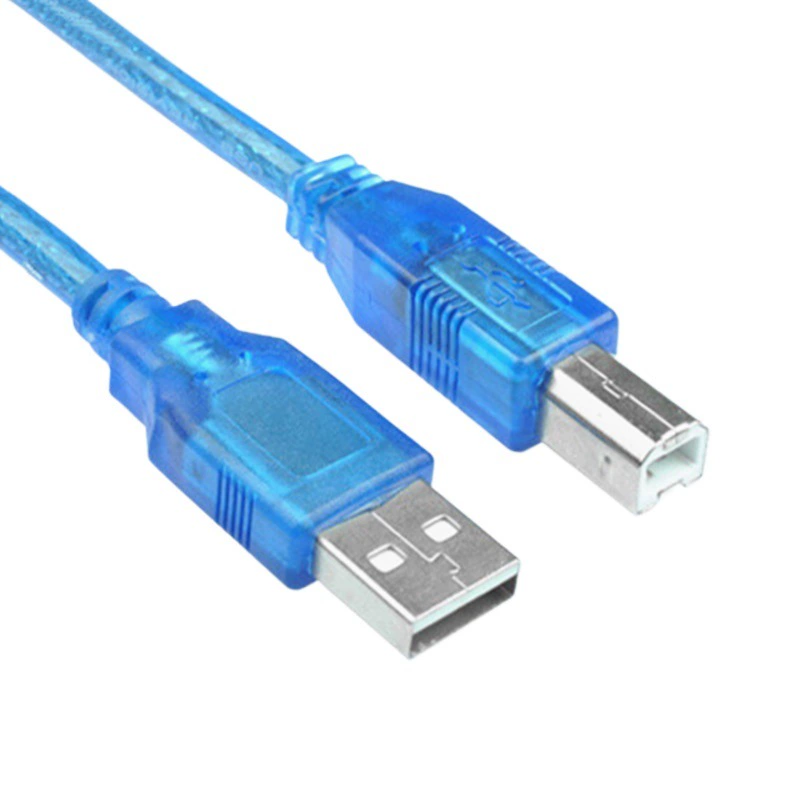 Оптовая USB-печать линия USB2.0 принтер данные соединение кабель прозрачный синий 1,5 м/10 м Microbm