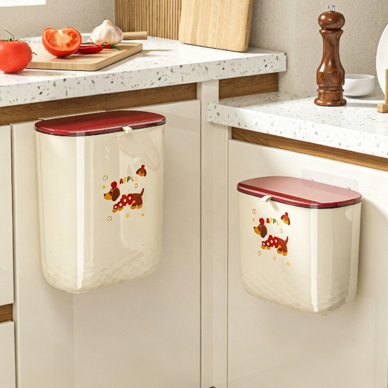 Carefully Selected Kitchen Wall-Mounted Trash Can with Lid, Side Storage Bin for Home Use, Bathroom Kitchen Hanging Garbage Bag Bin Carefully Selected Kitchen Wall-Mounted Trash Can with Lid, Side Storage Bin for Home Use, Bathroom Kitchen Hanging Garbage Bag Bin