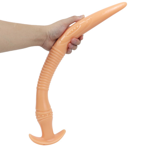 Large version of wearable eel erotic masturbation anal plug for women, deep type, extra long back yard adult sex toy wholesale