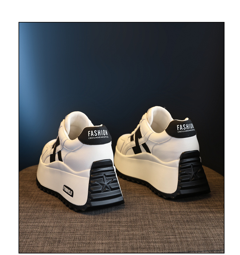 Giày sneaker nữ đế dày tăng chiều cao phong cách Đức Huấn — Cơm trắng mơ chi tiết 20