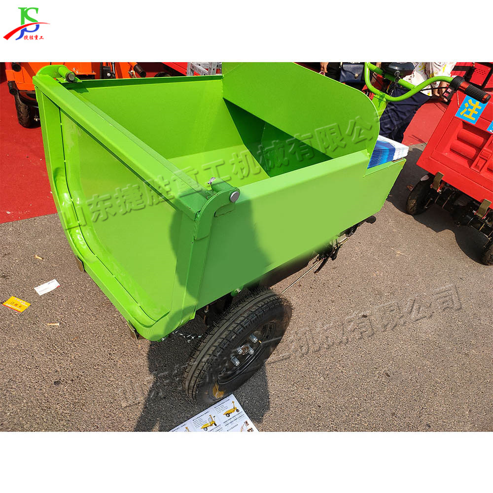 Camión de cubo eléctrico de tres ruedas, camión de transporte de alimentos para granja, camión volquete de hormigón de cemento