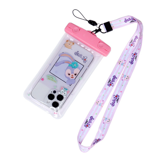 Cartoon mobile phone waterproof bag diving protective cover touch screen rafting swimming water park photo wholesale
