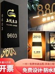铁皮创意镂空灯箱广告牌酒店投影发光门牌铁艺挂墙式招牌发光字