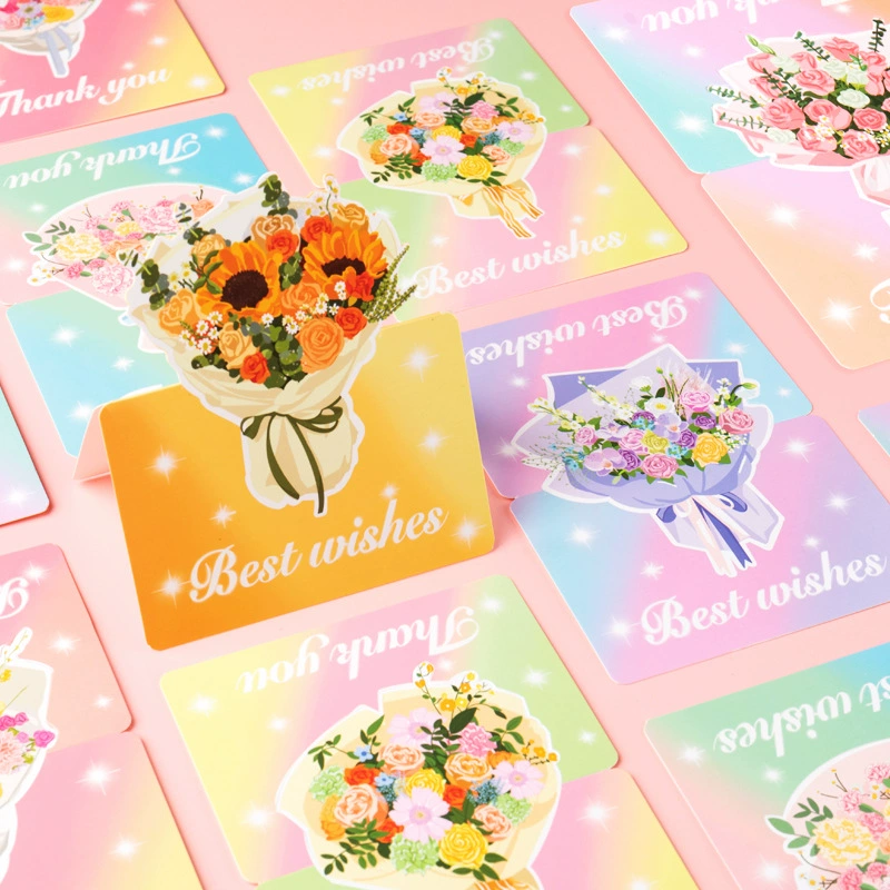 Трансграничные новые цветы спасибо благословение трехмерные поздравительные открытки поздравительные открытки