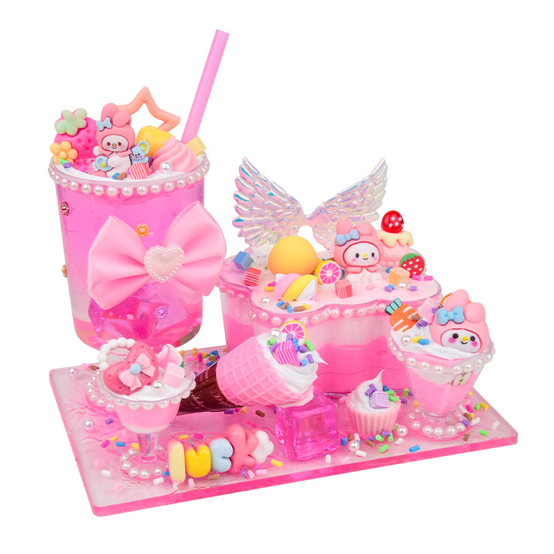 子供DIY手作り材料包益智玩具女の子食游シミュレーションクリームアイスクリーム甘いカップ