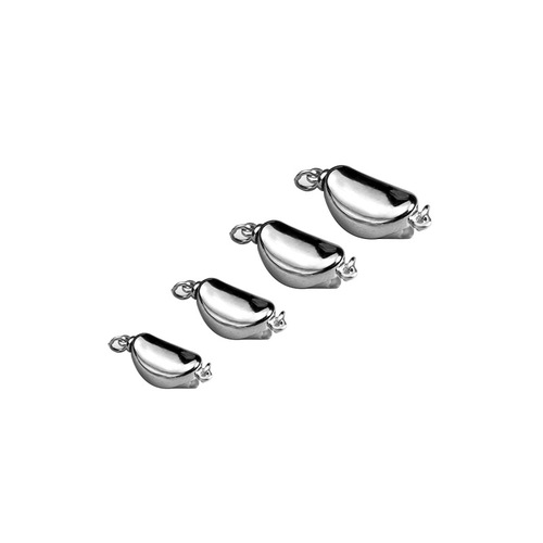 Pure silver pearl buckle accessories with bracelet necklace ingot buckle semi-finished oval jewelry buckle head wholesale