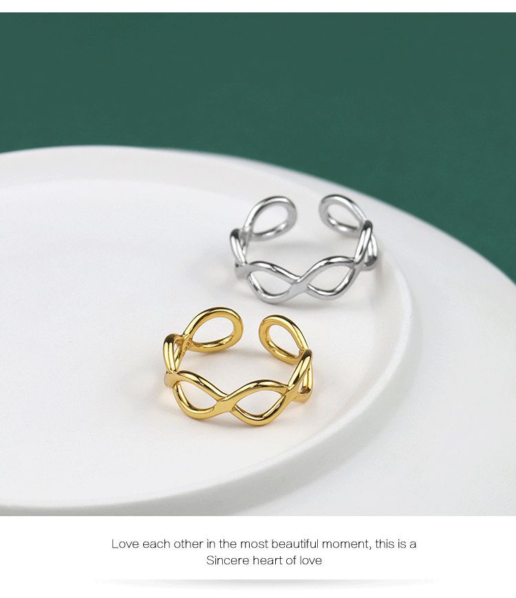 Korean personality hollow ring niche design sense geometric open ringpicture15
