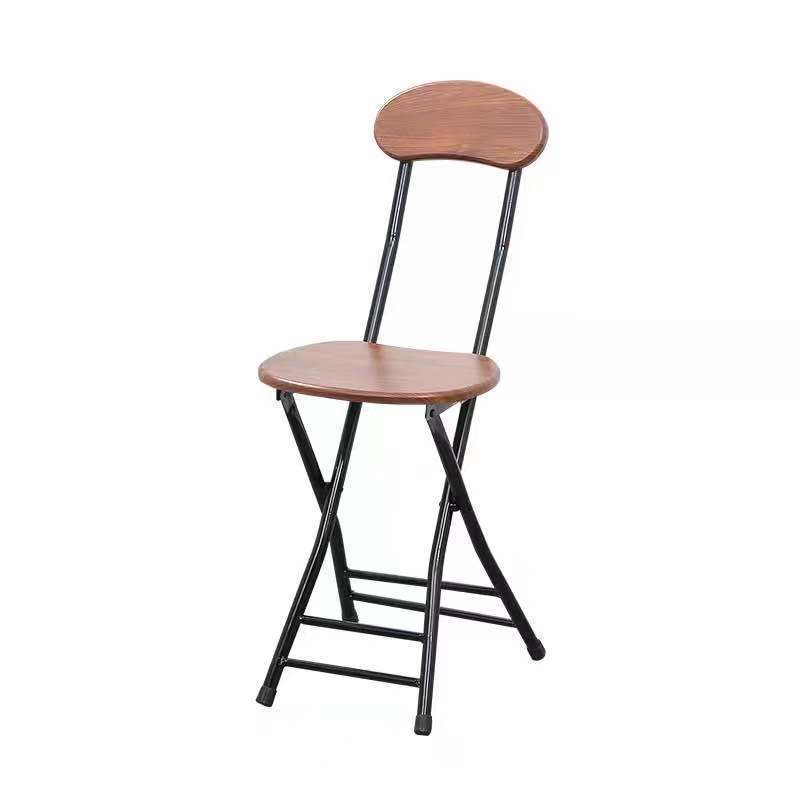 Taburete plegable silla de comedor doméstica taburete silla de respaldo silla de entrenamiento silla de dormitorio de estudiantes silla de computadora simple taburete redondo plegable