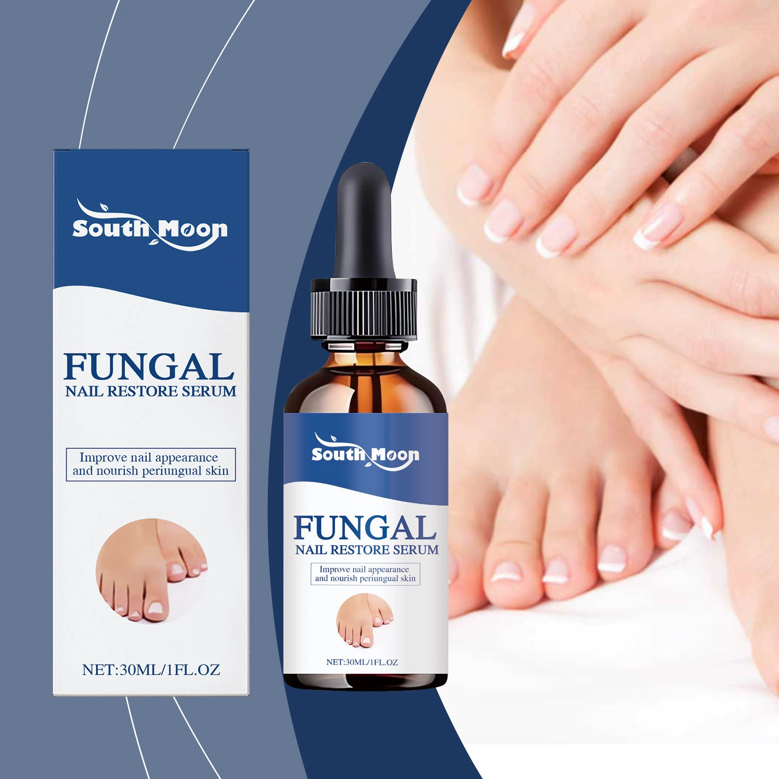 SOUTH MOON Nail Care Essence Нежный и увлажняющий ежедневный уход с естественным блеском для рук, ног и ногтей