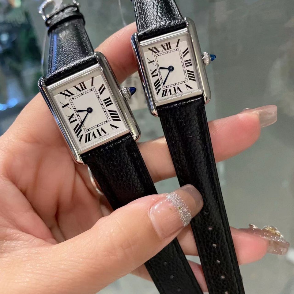 Manufacturers cross-border direct supply of foreign trade tanks retro square Roman stainless steel fashion men's and women's watches lovers wholesale supply