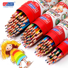 学生美术专用彩色铅笔套装儿童画画彩笔油性HB彩铅桶装绘画笔批发