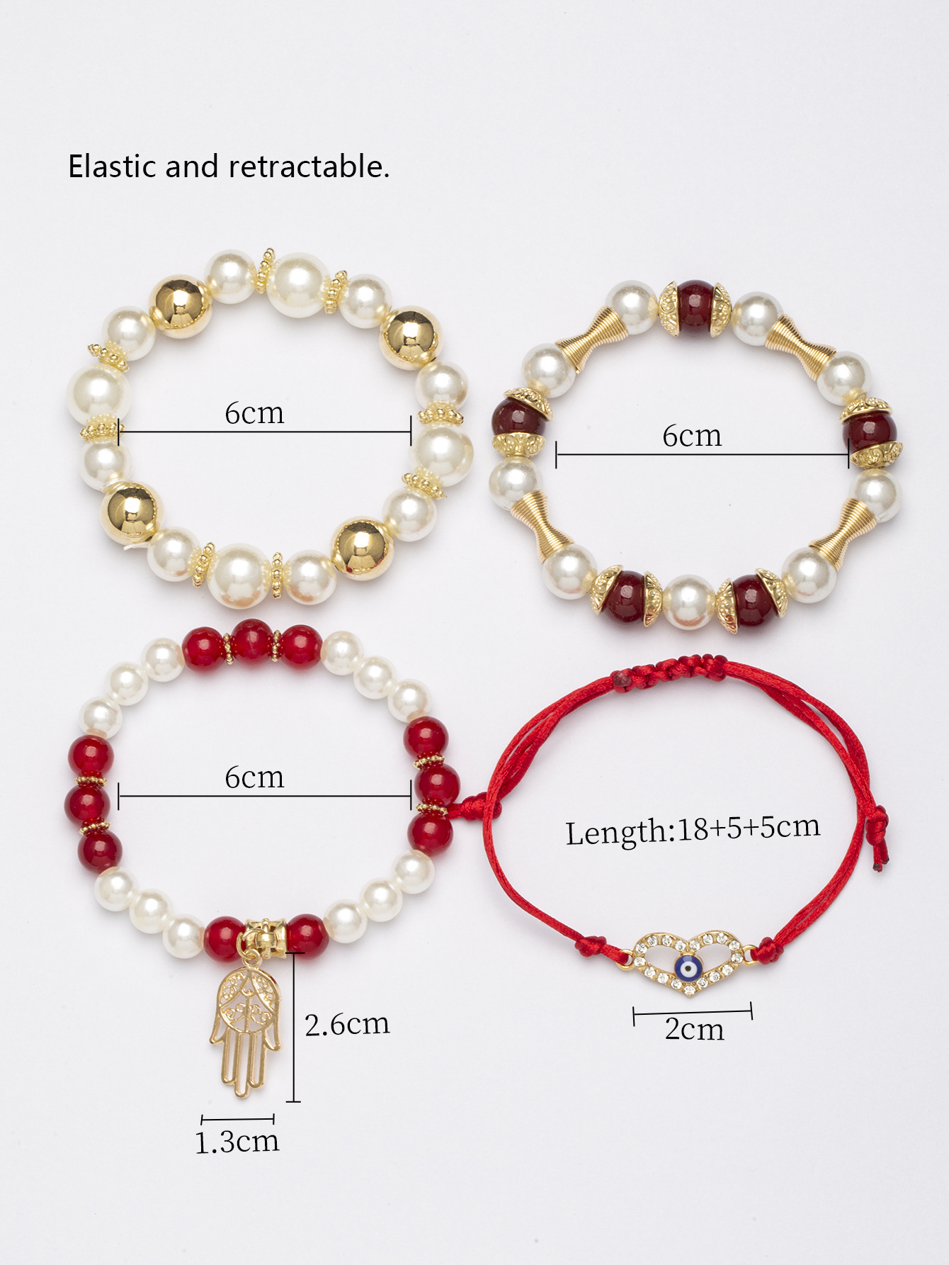 Vintage Style Palm Color Block Arylic Imitation Pearl Alloy Wholesale Bracelets display picture 4