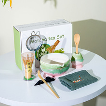 跨境专供茶筅日式百本立抹茶刷打抹茶工具茶筅立茶具套装抹茶碗