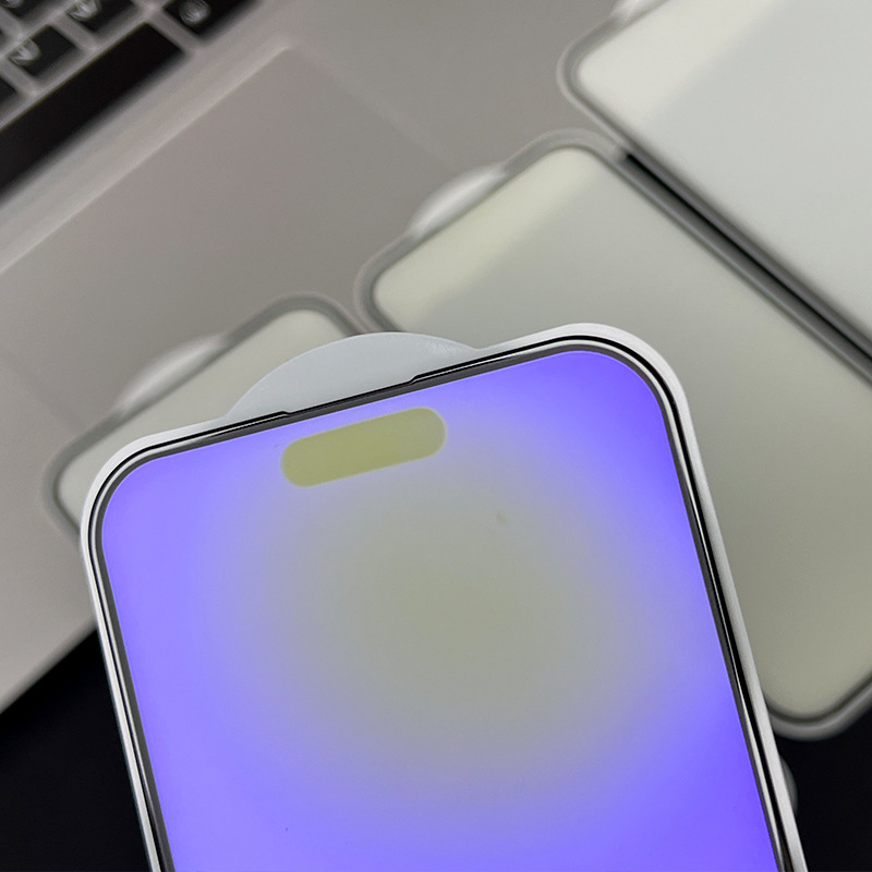 Aplicable Apple iPhone13PRO 16 película templada mate borde brillante luz violeta 15 13 12 14 película mate