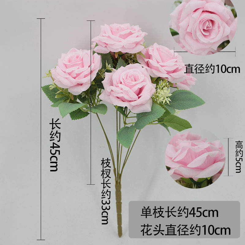 Flor artificial 7 cabeza Austin Rosa peonía flor boda apoyos Rosa artesanía flor falsa al por mayor