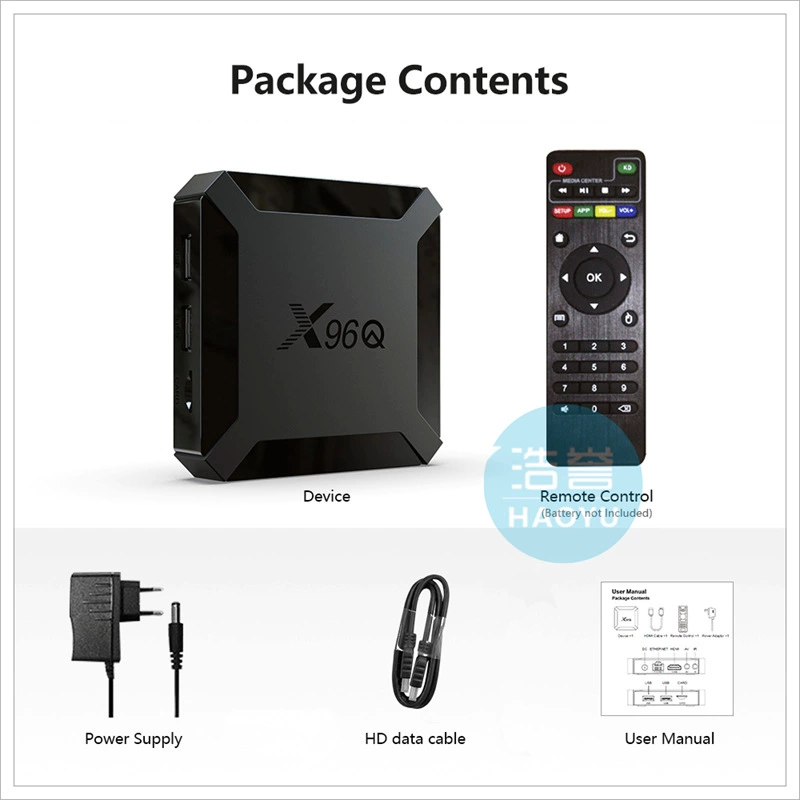 X96q набор ТВ-бокс 4K HD Quanzhi H313 Товар из-за рубежа мультимедиа ТВ-бокс USB Android X96q проигрыватель