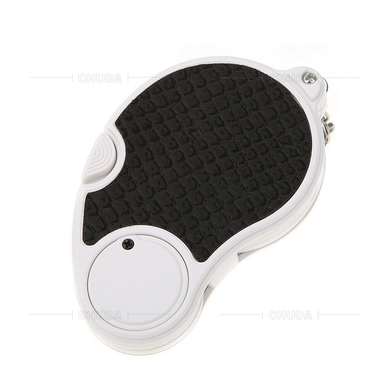 境外电商带灯/防滑金属外壳放大镜/礼品/折叠镜钥匙扣放大镜6901