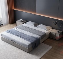 無床頭床免洗皮床現代簡約婚1米無靠背主卧床小戶型儲物床