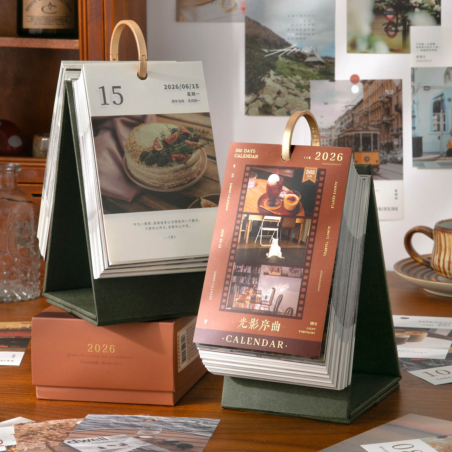 Xinmo 2026 · Calendario de 365 días Calendario de decoración de escritorio de estilo simple Plan de oficina Calendario de escritorio básico de negocios