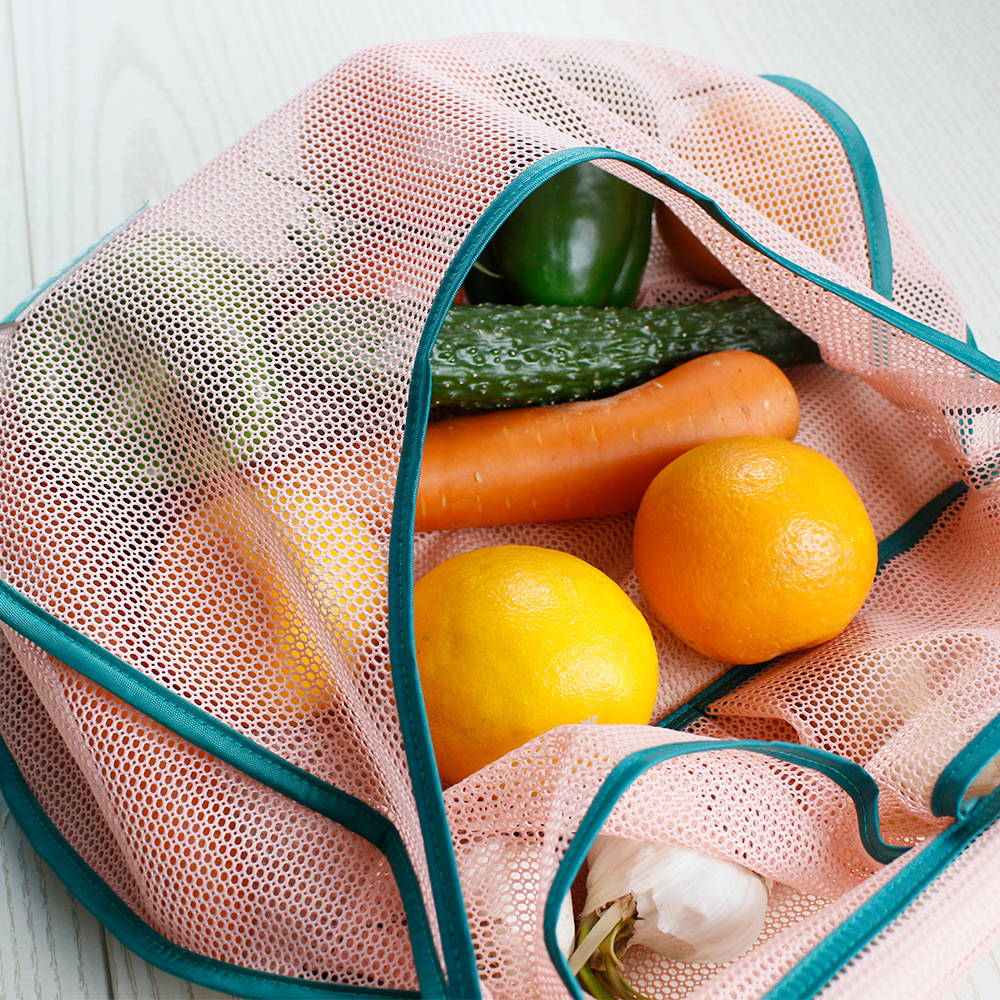 多用途收納網袋 水果袋果蔬掛袋 衛浴用品洗澡玩具收納袋透氣易干