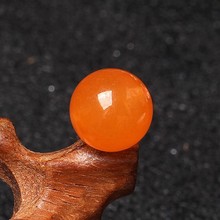 橘红玉散珠桔色圆珠半成品DIY水晶手工串珠编织手链项链饰品配件