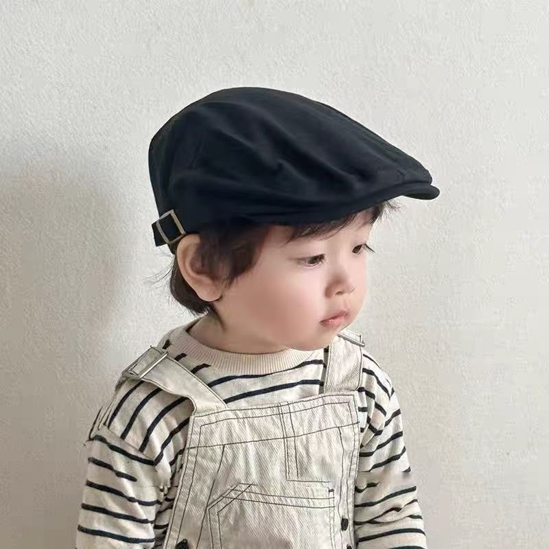 Sombrero de bebé primavera y otoño estilo coreano de moda para niños, boina para niñas, sombrero anti-avance para niños