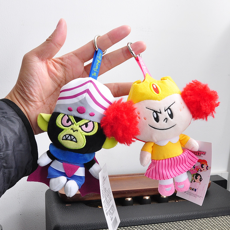 正版飛天小女警毛絨掛件反派角色魔人啾啾玩偶擺件錢多多背包掛飾