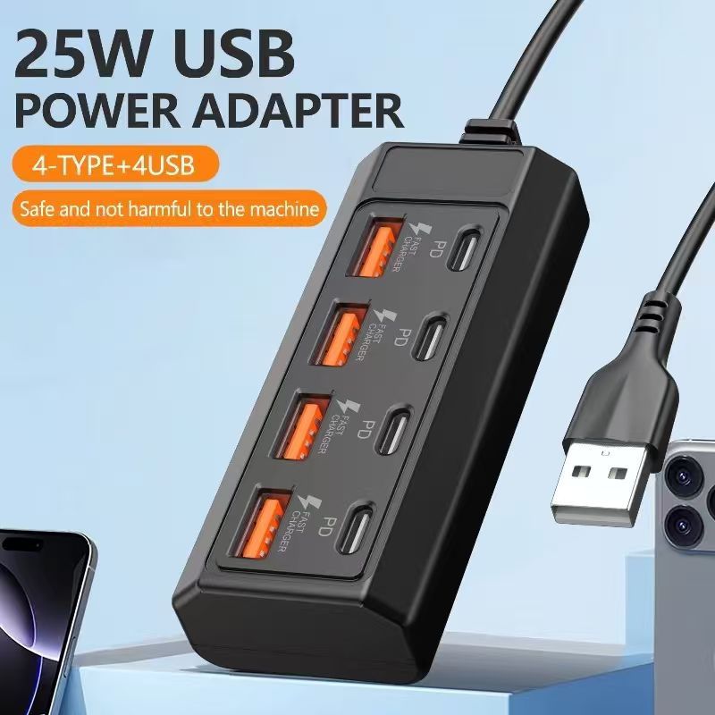 一拖八口4USB4type-c延长线HUB适用于拓展坞充电线传数据厂家直销