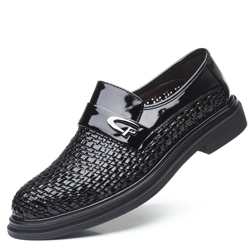 Sandalias de hombre de verano hombre tejido a mano transpirable ropa de negocios zapatos de cuero casuales zapatos de hombre zapatos de hombre