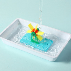 科技小製作水輪車 DIY小發明小水車 科學實驗 製作材料包幼趣玩具