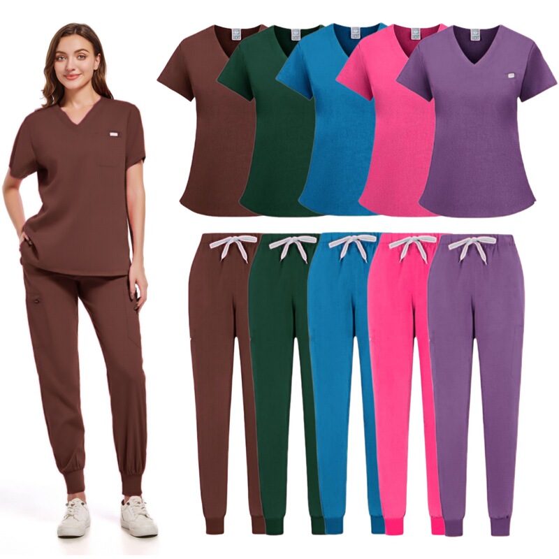 Frosted suit Uniform Female Jogger Hospital Accessories Medical Surgical Clothes Pharmacy Beauty Work Clothes Unisex