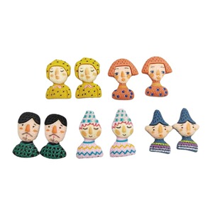New cartoon graffiti texture character half head portrait resin accessories diy phone case storage box material