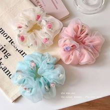 网纱花朵大肠发圈女高弹力扎马尾橡皮筋韩版头绳气质少女发绳头饰