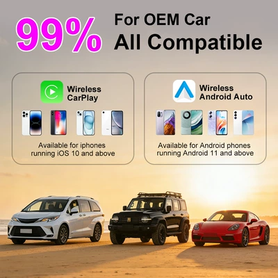 Autocarplay Box, Simsiz CarPlay və Android Auto