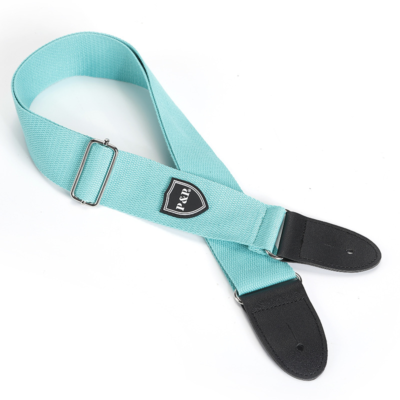 Himno PP correa de la guitarra de algodón Púrpura Amarillo Rojo Verde Cielo Azul Agua Azul correa de la guitarra popular