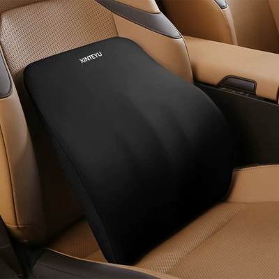 Lumbar Cushion, Car Lumbar Support, Headrest - black-lumbar-pillow
