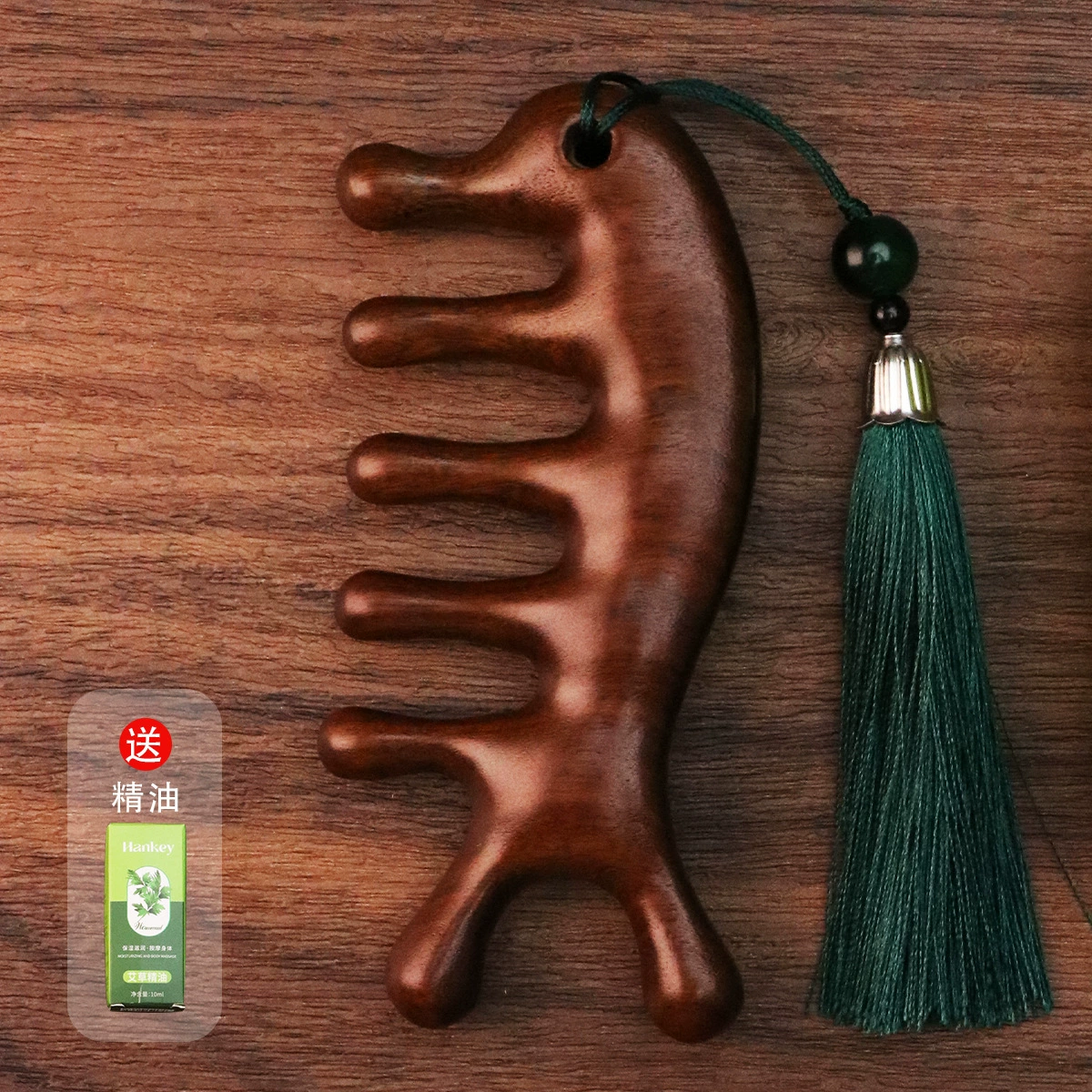 Massager sandalwood, universal brush, gift box