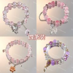 Sweet Peach Bow ブレスレット Manye Peach Baoyao スペクトル派生周辺機器 ins スタイル親友ブレスレット ギフト