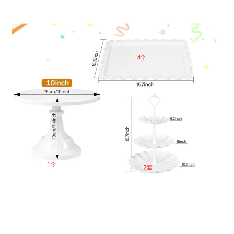 Estilo nórdico soporte de postre multi-capa soporte de la torta de la sala de estar mesa de café merienda plato Plato de frutas combinación merienda Candy soporte de exhibición