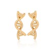 Fashionable spiral, earrings, cute chemical DNA model