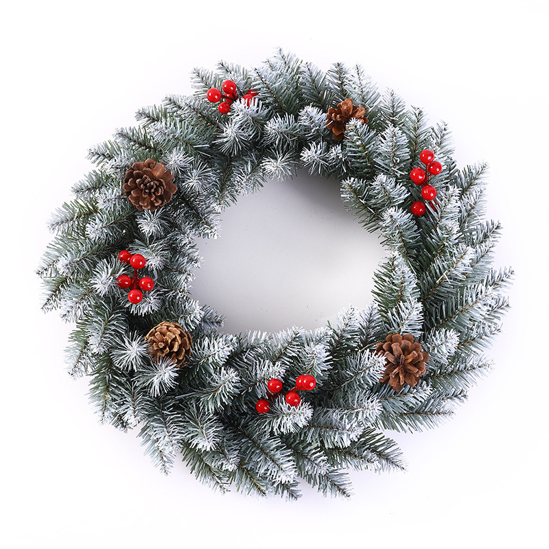 アマゾンで人気のクリスマス造花リース、40/50/60cmのクリスマスリース飾り、シーン装飾|undefined