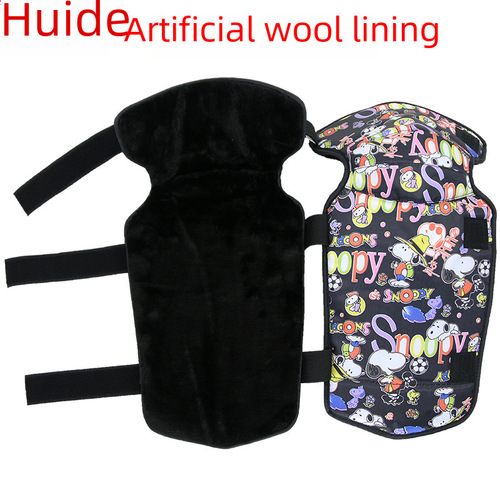 Children's Knee Warmers Winter Warmth Riding Cold Protection Leg Guards Electric Bike Knee Warmers Autumn and Winter Unisex Kids Fleece Motorcycle Knee Guards