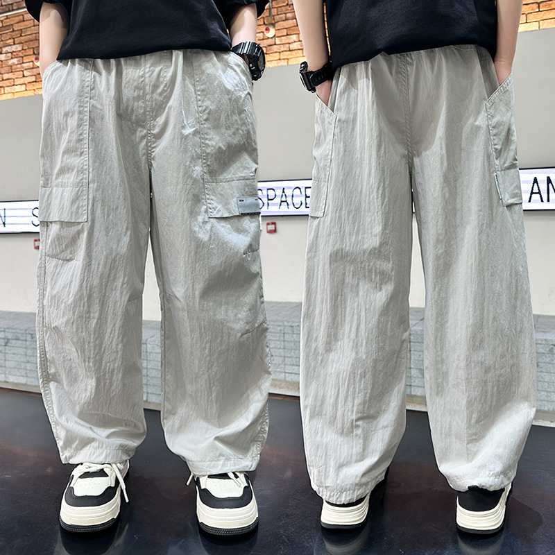Cargo Children's 2025 New Big Kids Loose Casual Long Pants Spring Autumn Boys Sweatpants_voghion.com