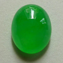 翡翠高冰种阳绿蛋面戒面戒指吊坠项链裸石男女款镶嵌