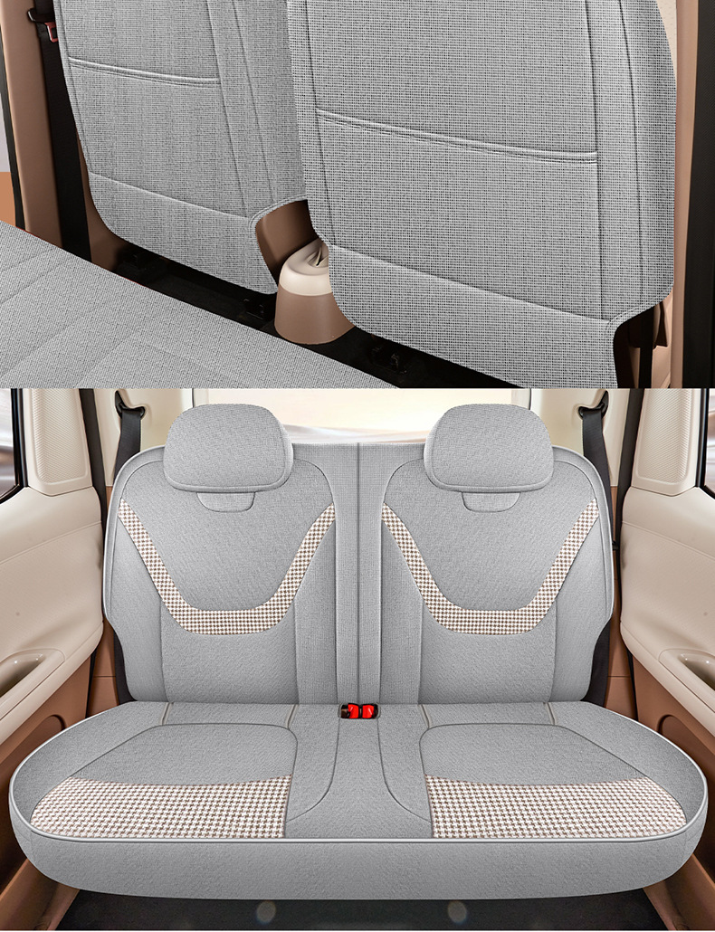 2026 new model Wuling Mini fifth generation four-door car-specific full-cover cartoon cotton-linen car seat covers